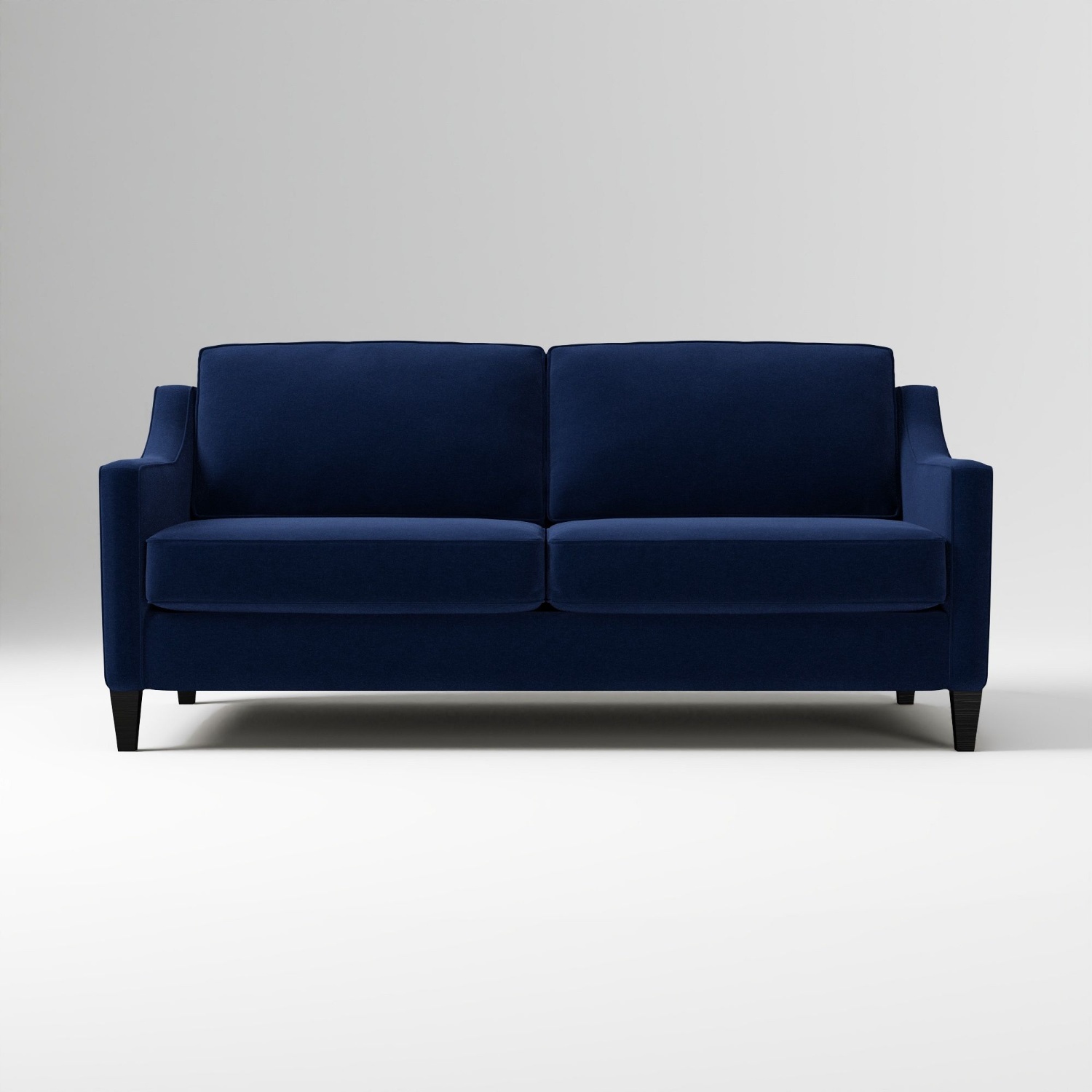 West Elm Paidge Blue Velvet 2 Seater Sofa - image-4
