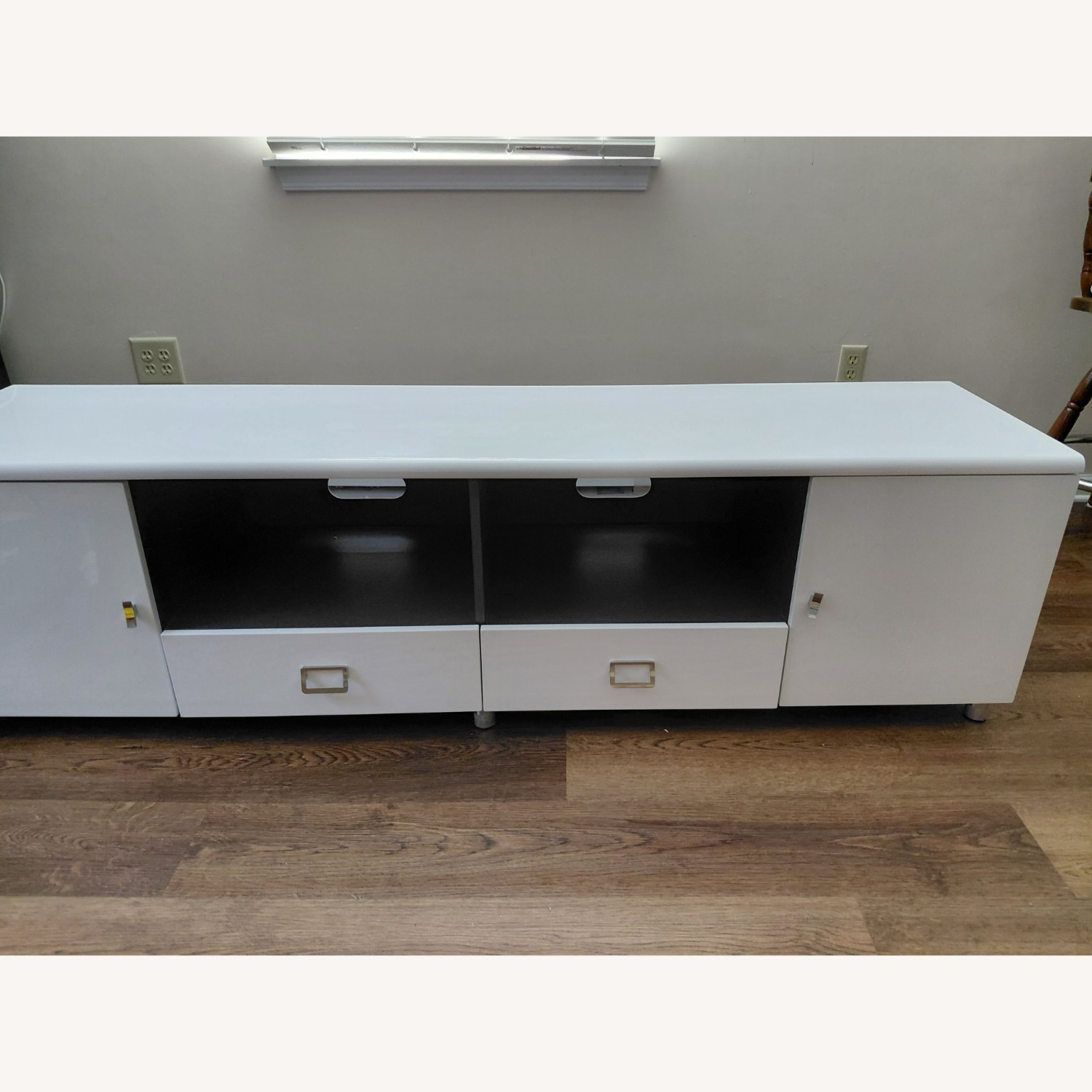 White Lacquer Media Storage - image-2