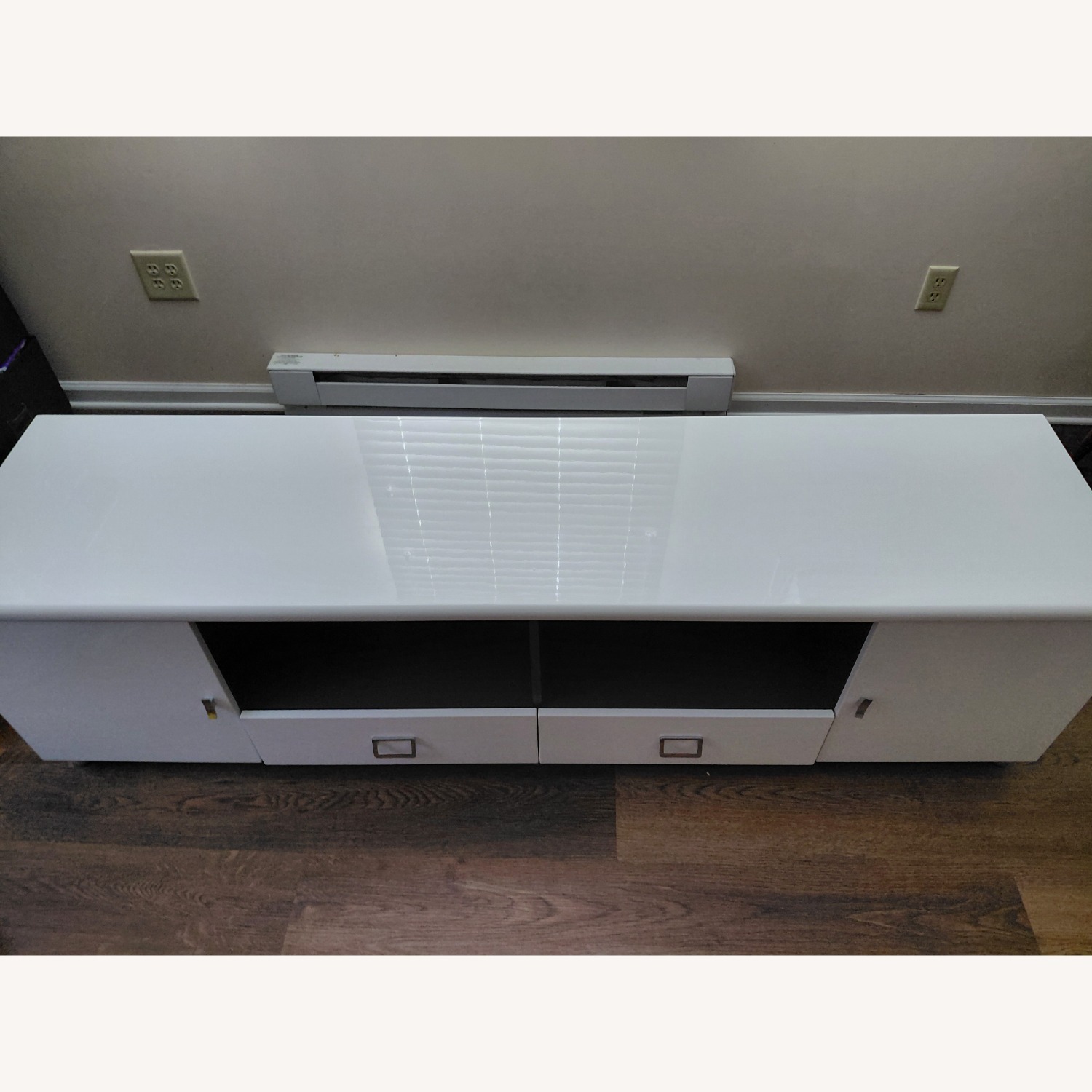 White Lacquer Media Storage - image-3