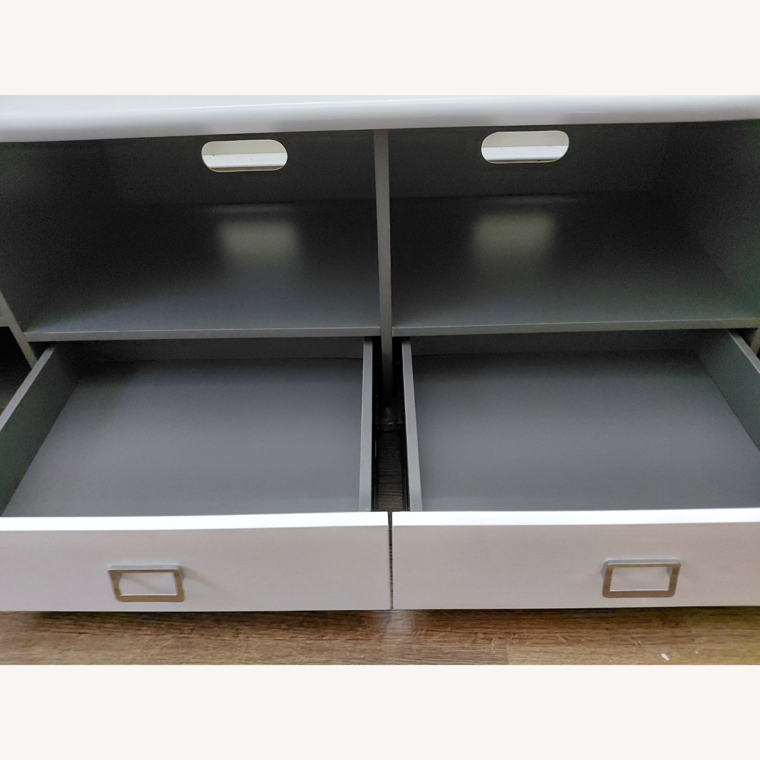White Lacquer Media Storage - image-5
