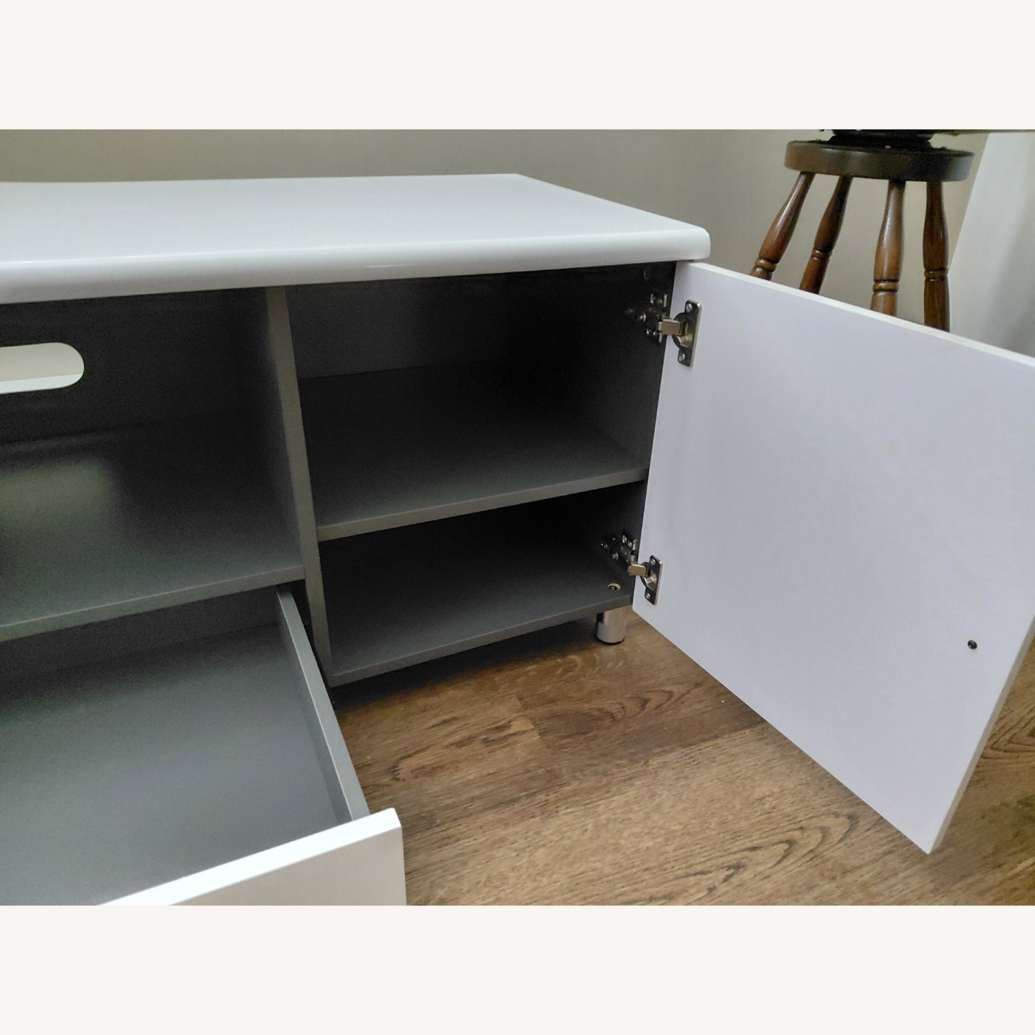 White Lacquer Media Storage - image-6