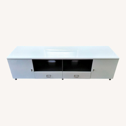 Used White Lacquer Media Storage for sale on AptDeco