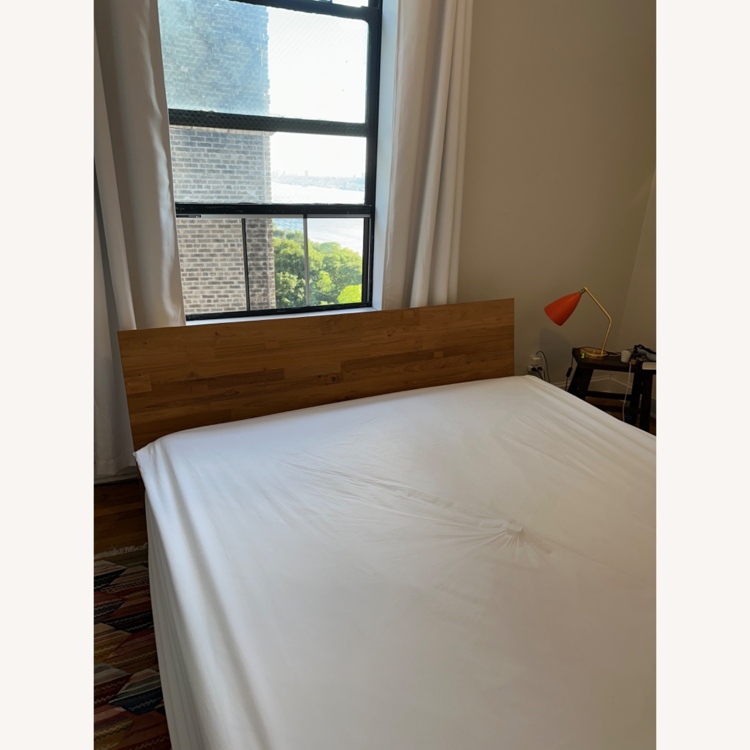 CB2 Dondra Teak Dark Brown Wood King Bed - image-7