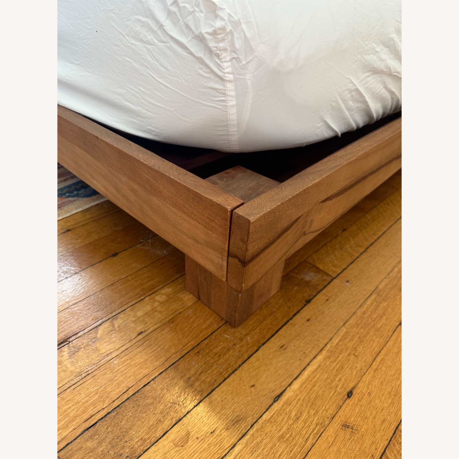 CB2 Dondra Teak Dark Brown Wood King Bed - image-4