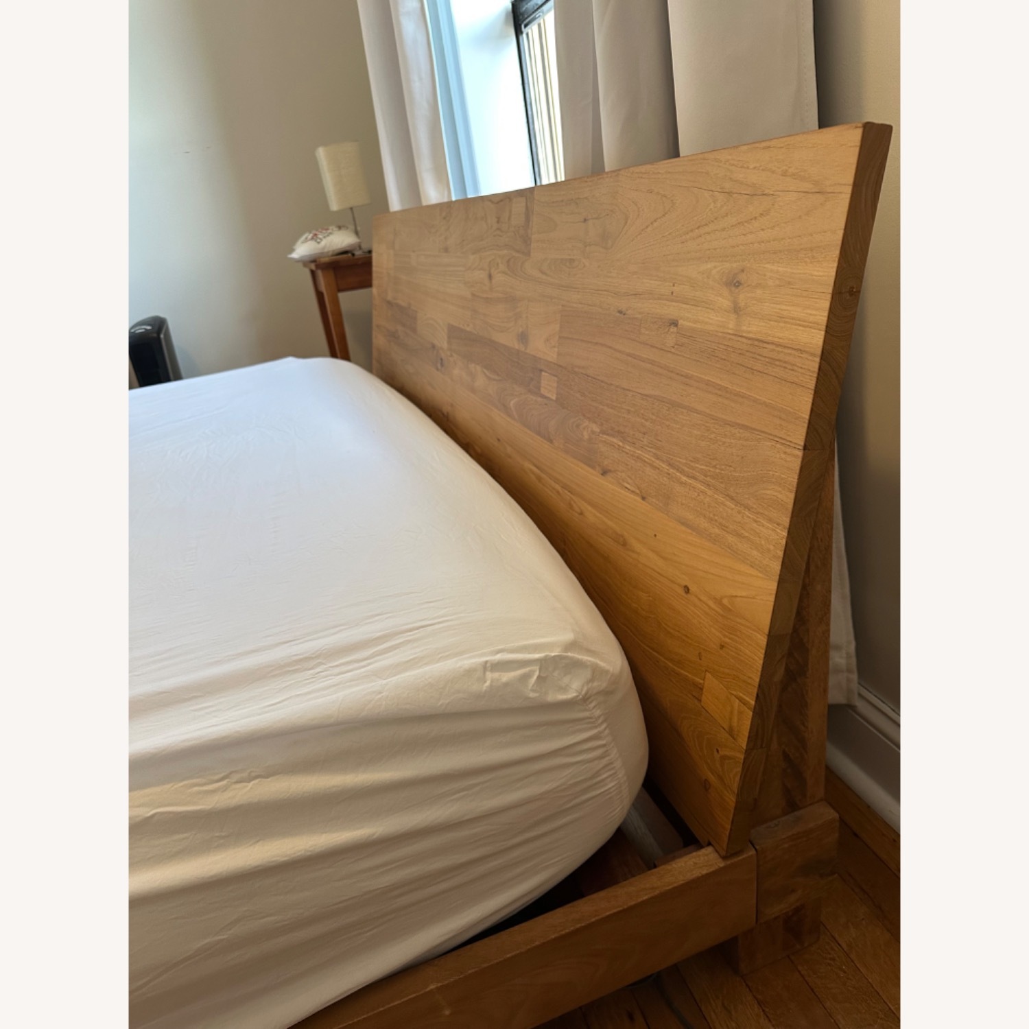 CB2 Dondra Teak Dark Brown Wood King Bed - image-5