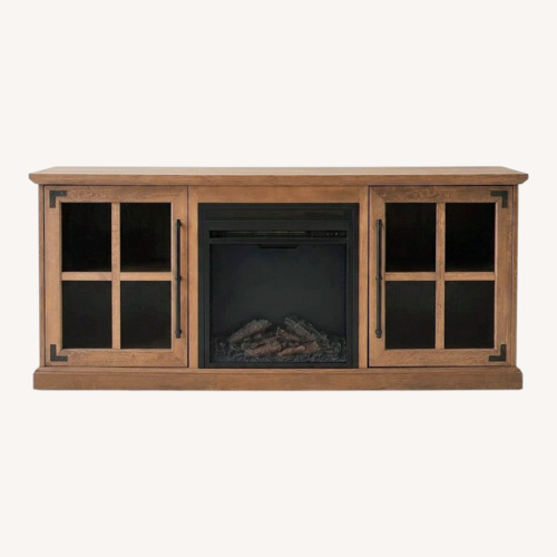 Used Wayfair TV Stand w Electric Fireplace for sale on AptDeco