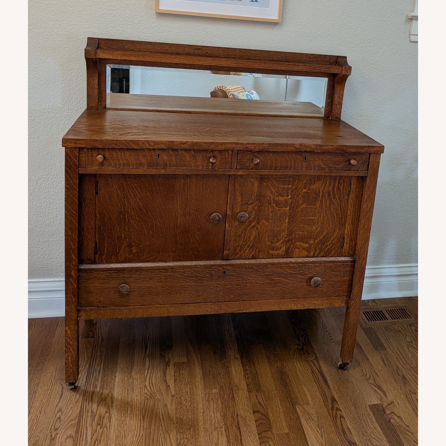 Vintage/Antique Wood Sideboard - image-1