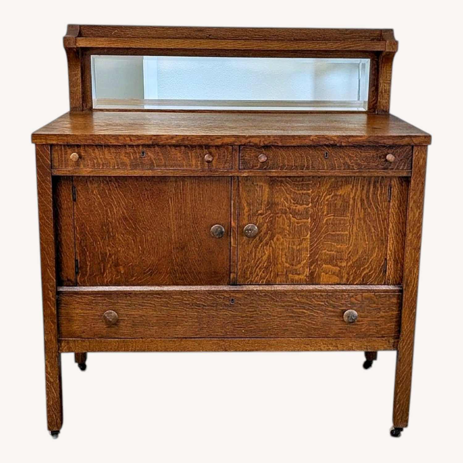 Vintage/Antique Wood Sideboard - image-0