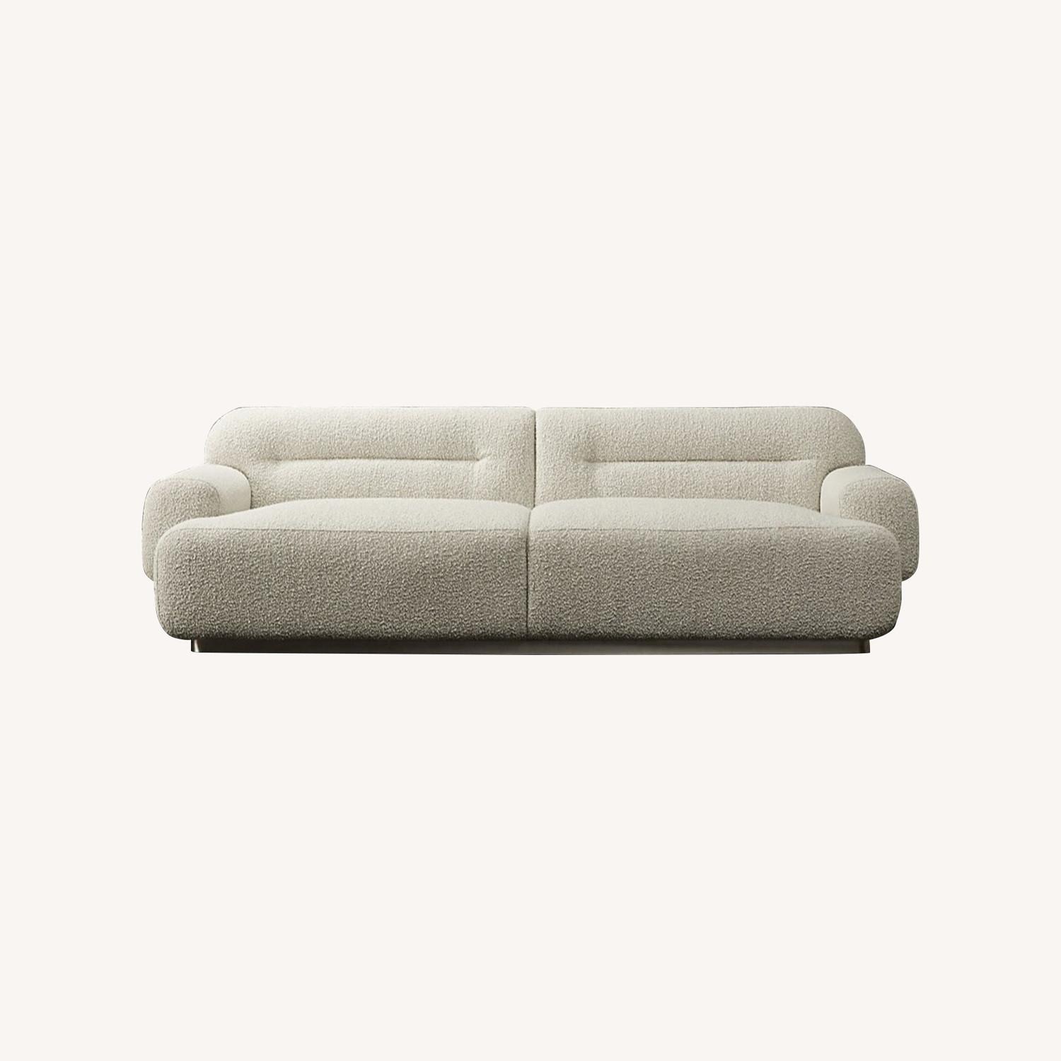 CB2 Logan Grey Boucle Sofa - image-1