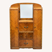 Vintage/Antique Dark Brown Wood Armoire