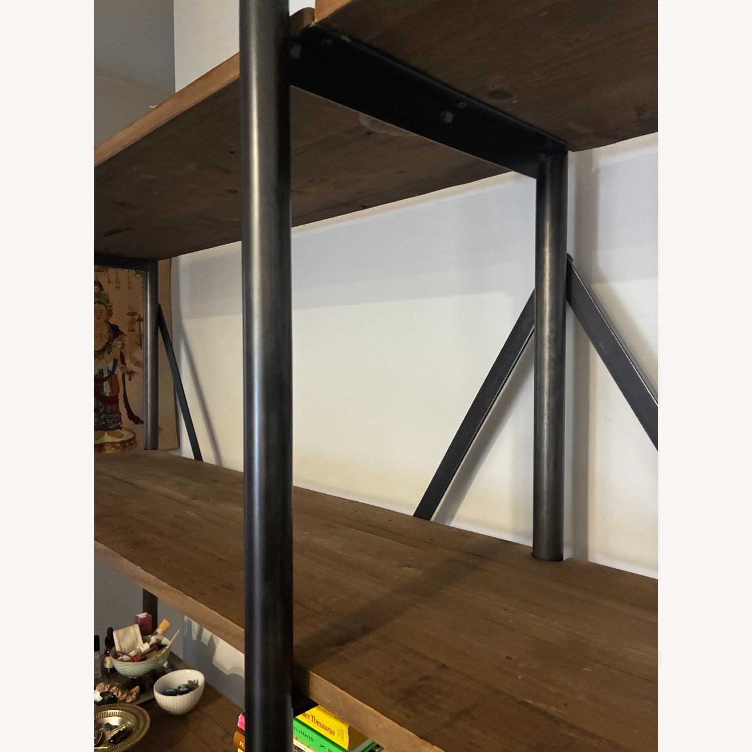 Metal Framed Wood Bookcase - image-5