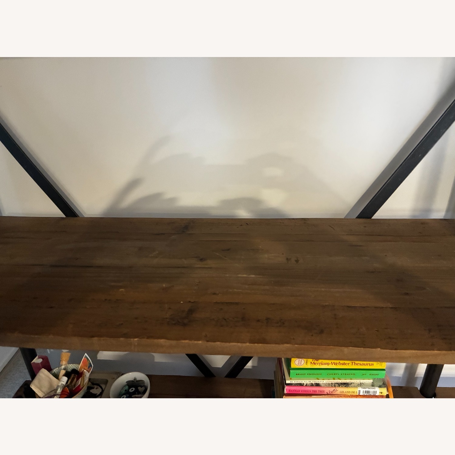 Metal Framed Wood Bookcase - image-4
