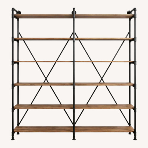 Used Metal Framed Wood Bookcase for sale on AptDeco