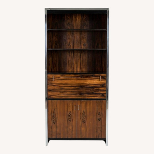 Used Vintage/Antique Dark Brown Wood Bookcase for sale on AptDeco