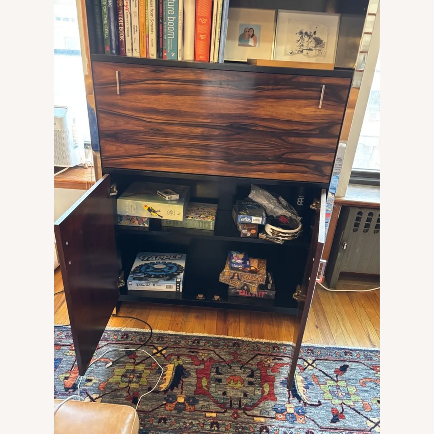 Vintage/Antique Dark Brown Wood Bookcase - image-4