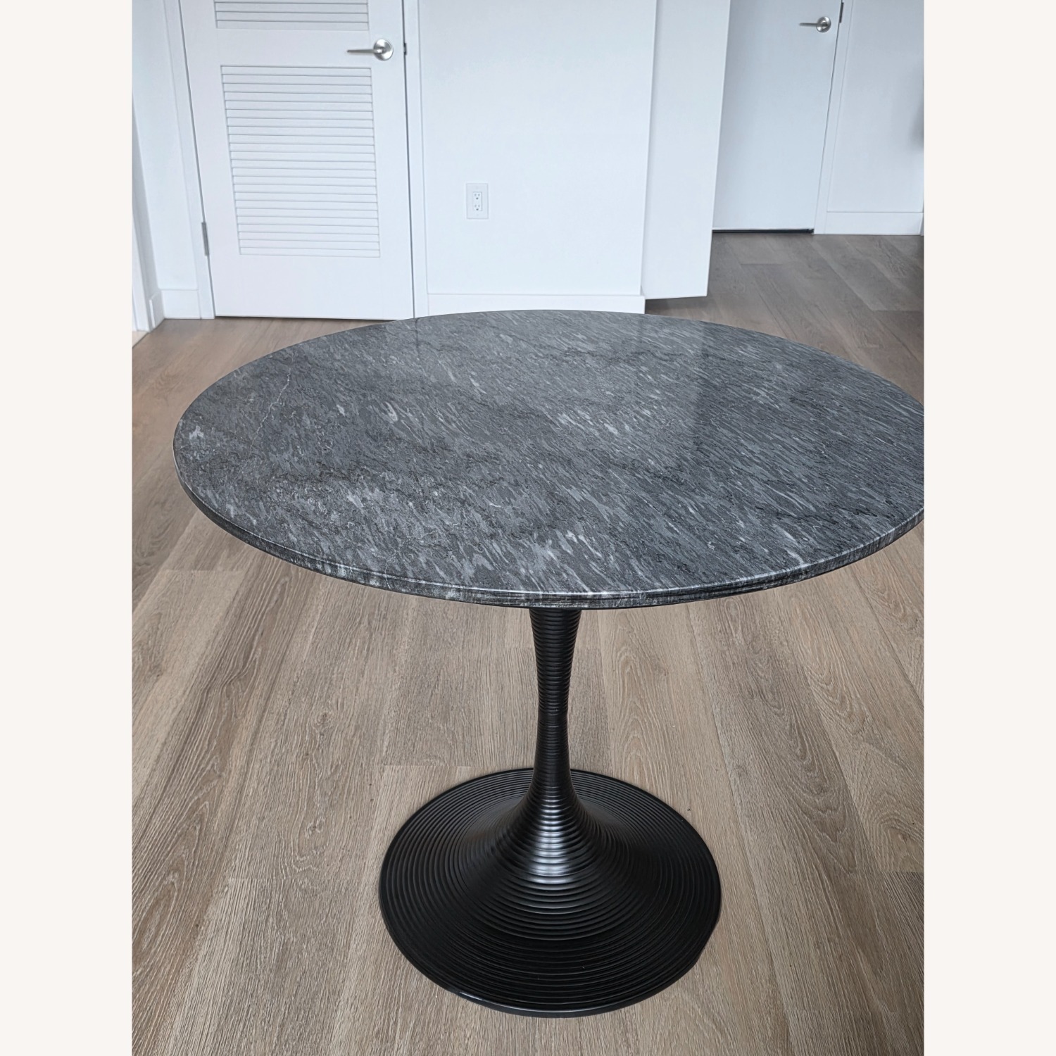 NOIR Furniture Joni Dark Gray Marble Dining Table - image-5