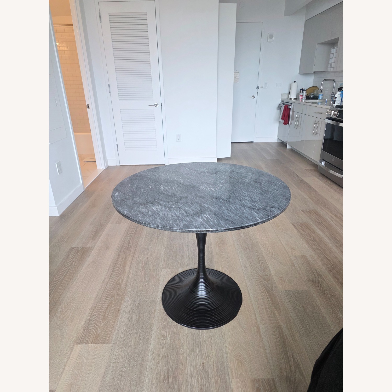 NOIR Furniture Joni Dark Gray Marble Dining Table - image-1