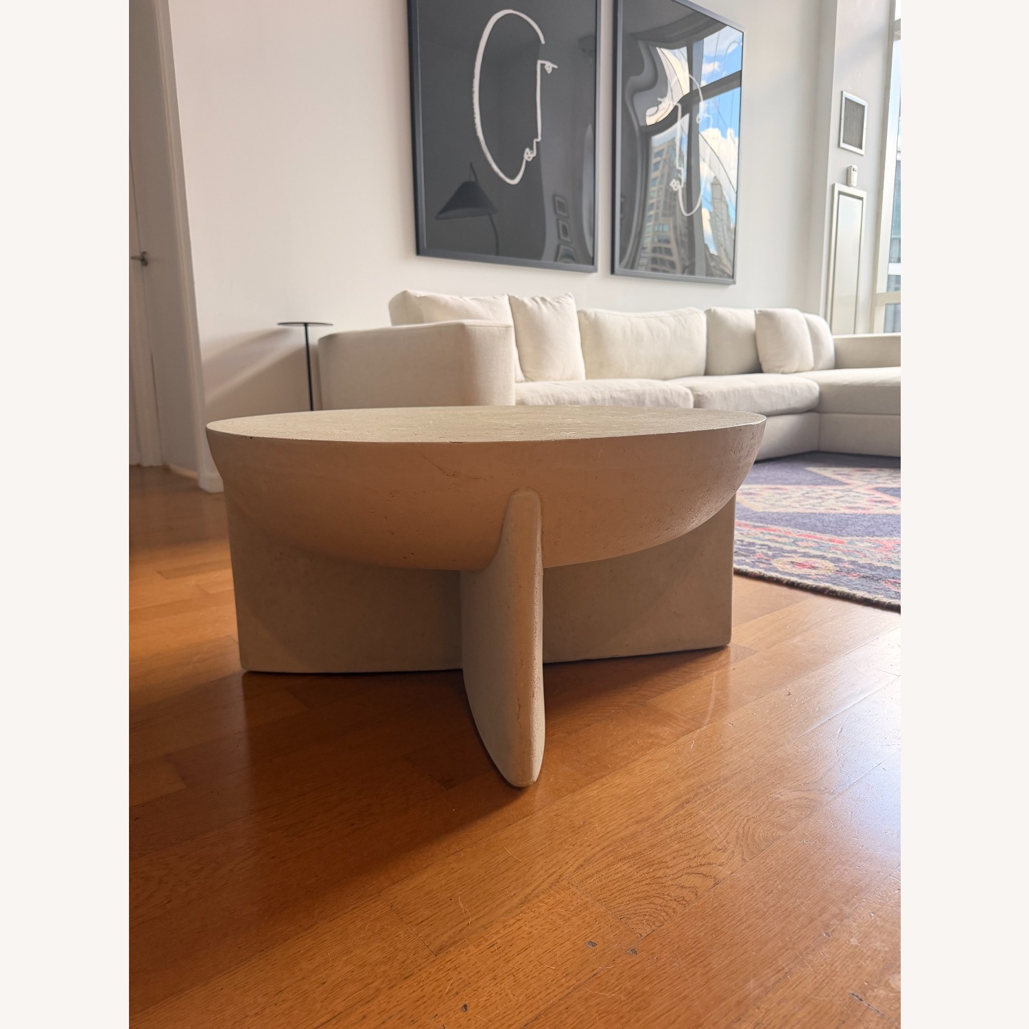 West Elm Monti Natural Stone Coffee Table - image-2