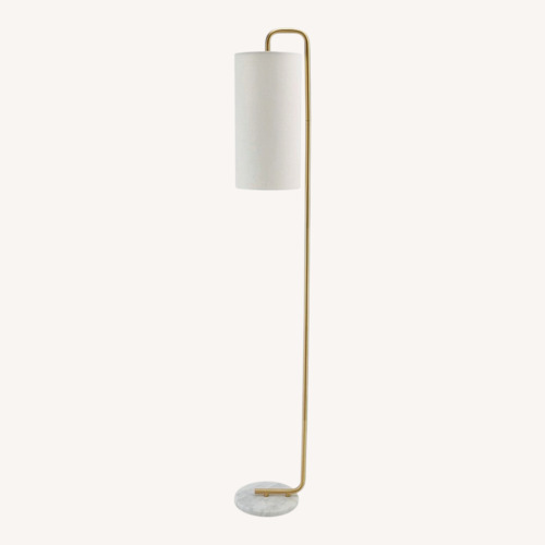 Used Safavieh White Metal Floor Lamp for sale on AptDeco