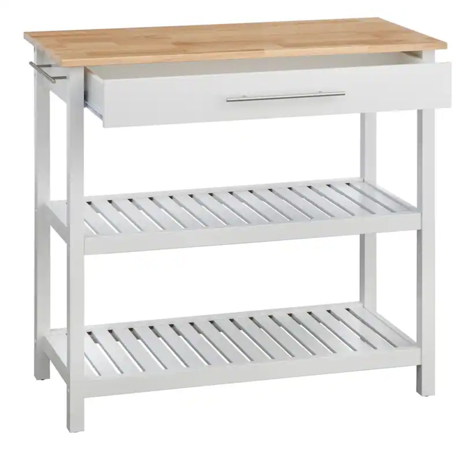 Overstock White Wood Bar Cart - image-6