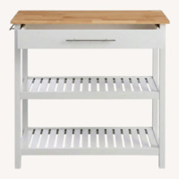 Overstock White Wood Bar Cart