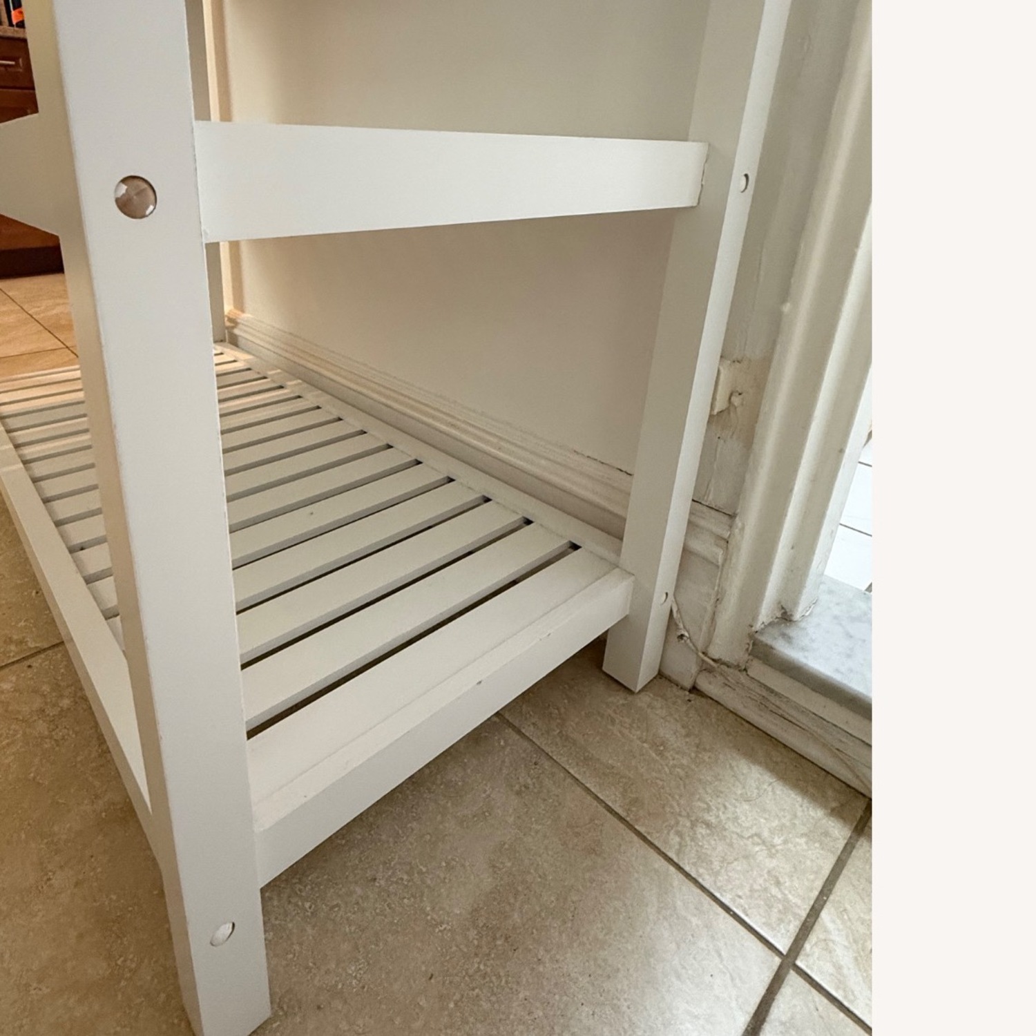 Overstock White Wood Bar Cart - image-2