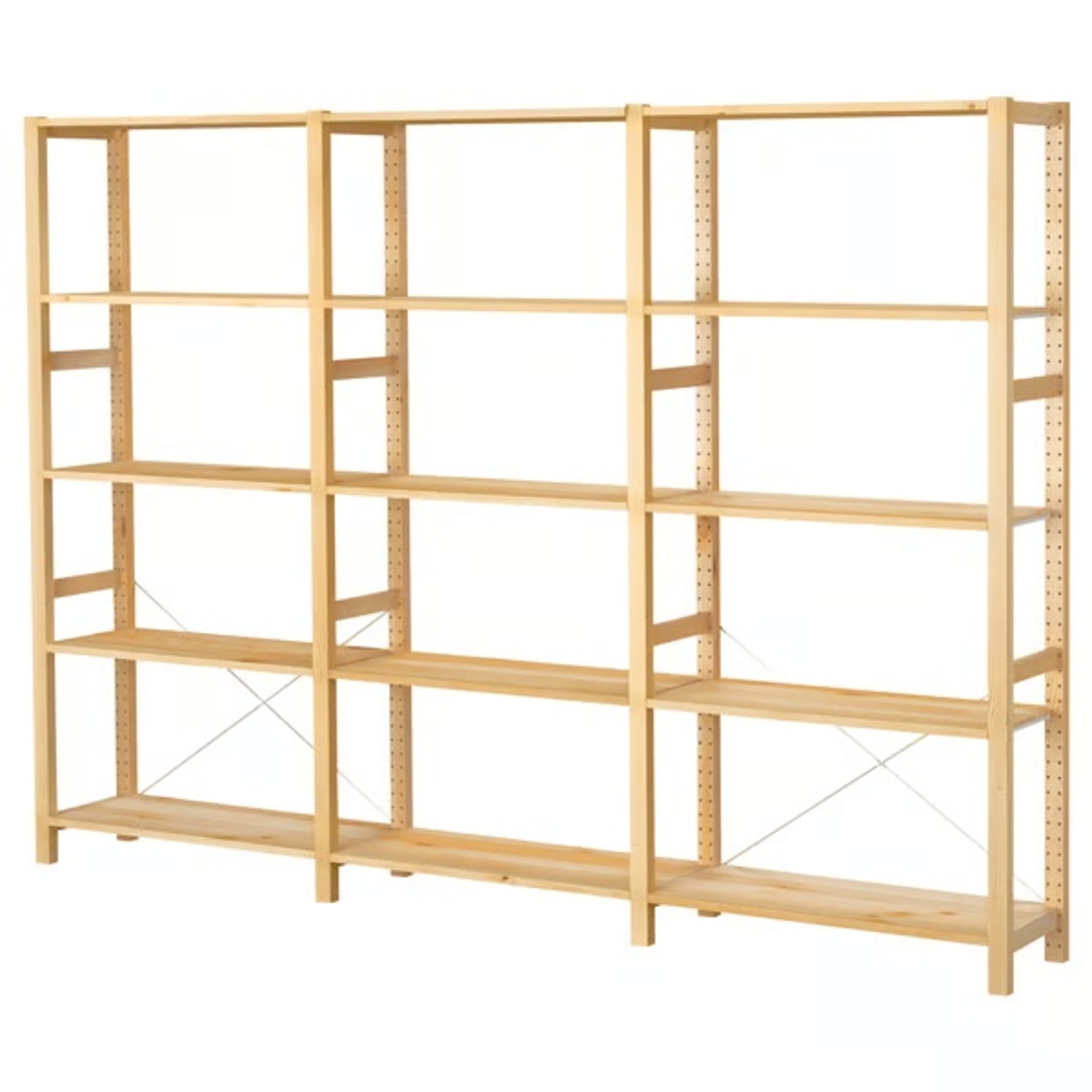IKEA Ivar - Full 3 Section Shelving Unit, Pine - image-4