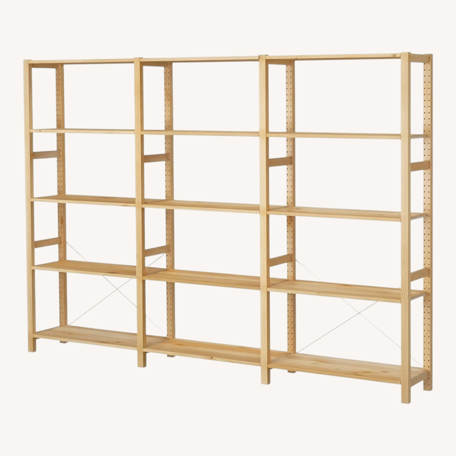 IKEA Ivar - Full 3 Section Shelving Unit, Pine - image-0