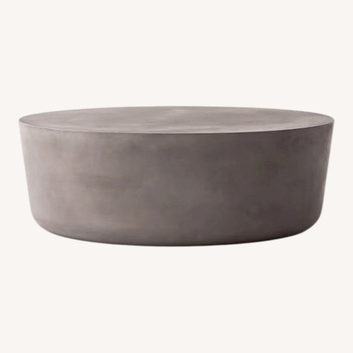 Used CB2 Cap 35" Grey Cement Coffee Table for sale on AptDeco