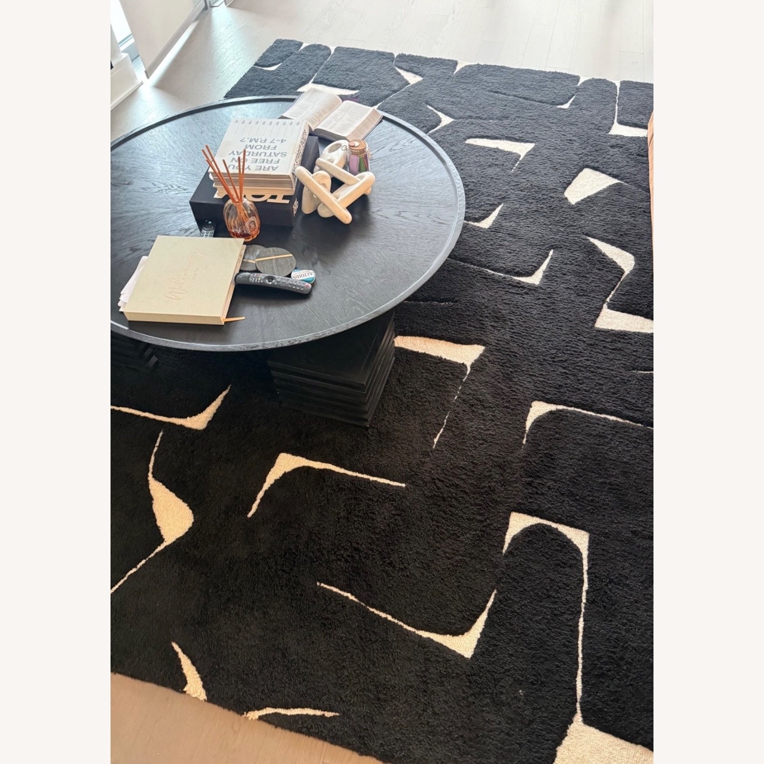 CB2 Black Area Rug 8' x 10' - image-4