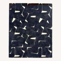 CB2 Black Area Rug 8' x 10'