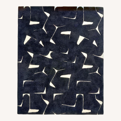 Used CB2 Black Area Rug 8' x 10' for sale on AptDeco