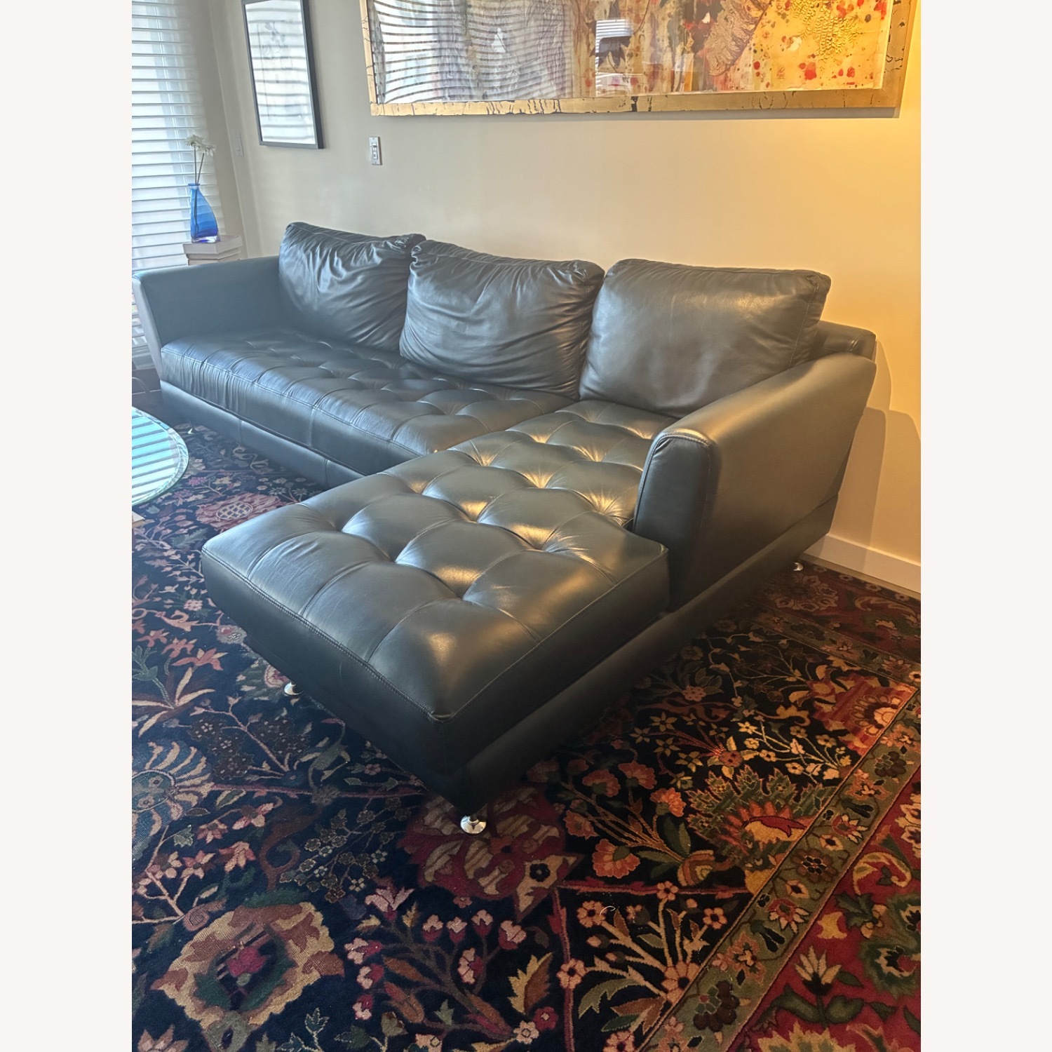 Elite Leather Company Leather Sectional - image-2
