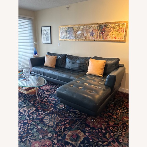 Used Elite Leather Company Leather Sectional for sale on AptDeco