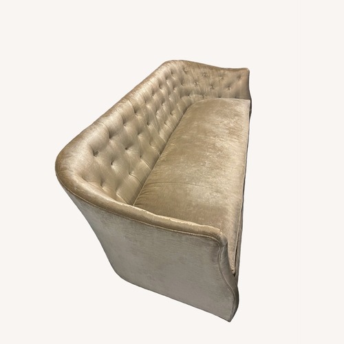 Used Lee Industries Velvet Chesterfield Sofa 96”  for sale on AptDeco
