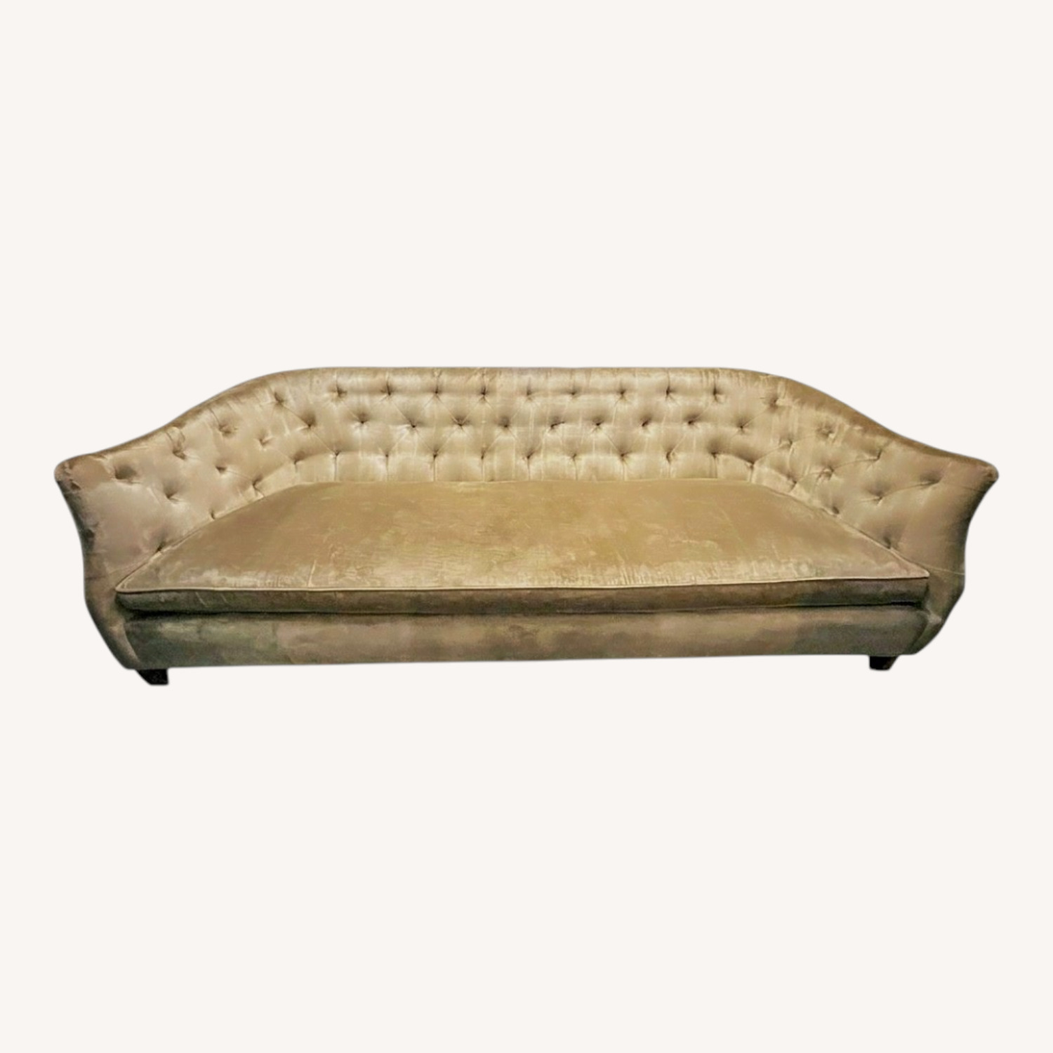 Lee Industries Velvet Chesterfield Sofa 96” - image-0