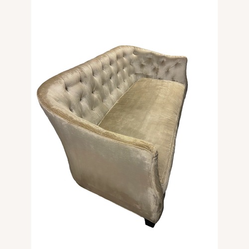 Used Lee Industries Velvet Chesterfield Sofa - 84” for sale on AptDeco