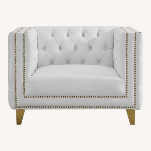 Used Wayfair Sickles White Armchair for sale on AptDeco