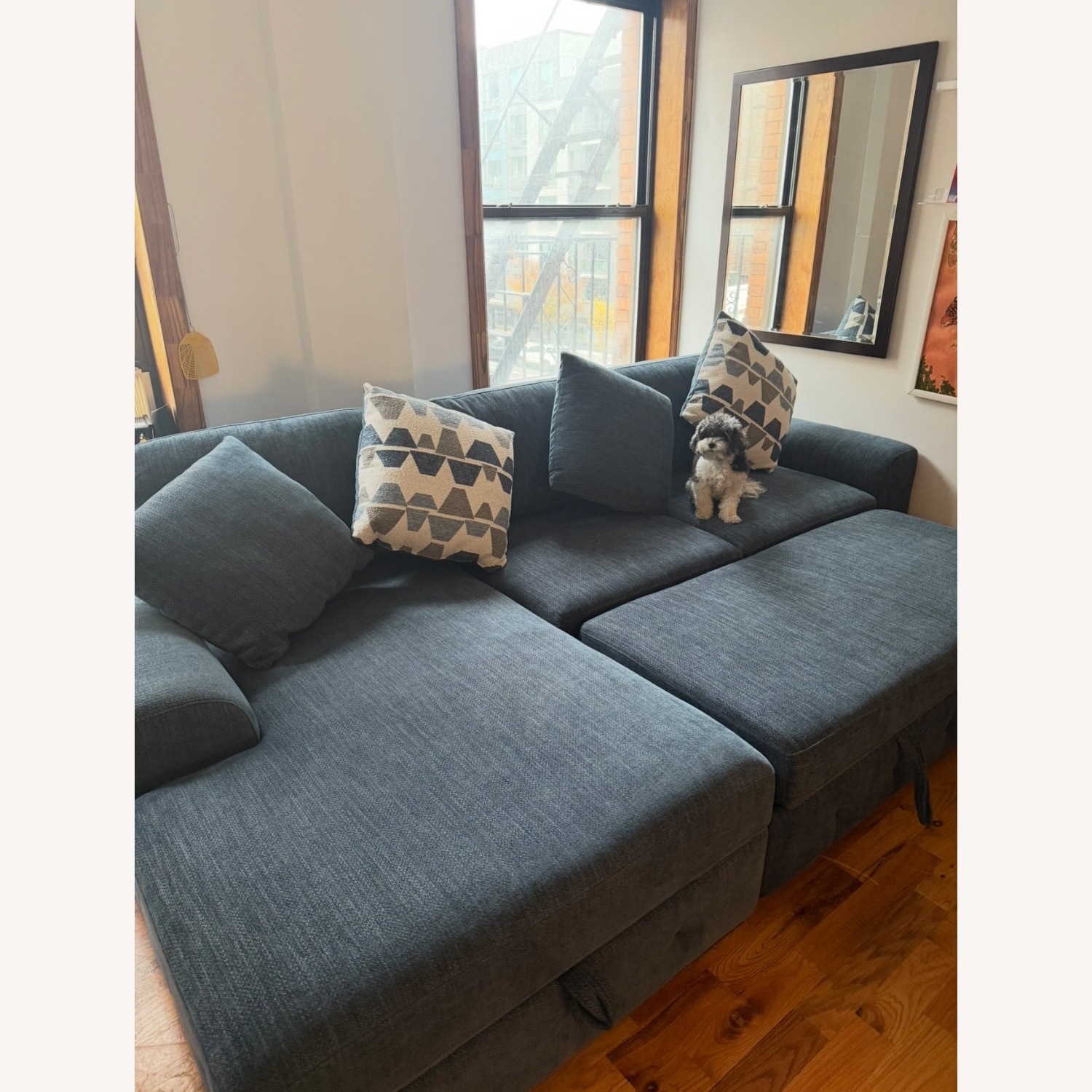 Wayfair Blue Fabric Sleeper Sofa - image-5