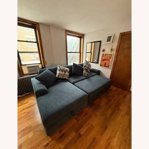 Used Wayfair Blue Fabric Sleeper Sofa for sale on AptDeco