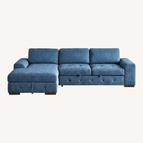 Used Wayfair Blue Fabric Sleeper Sofa for sale on AptDeco
