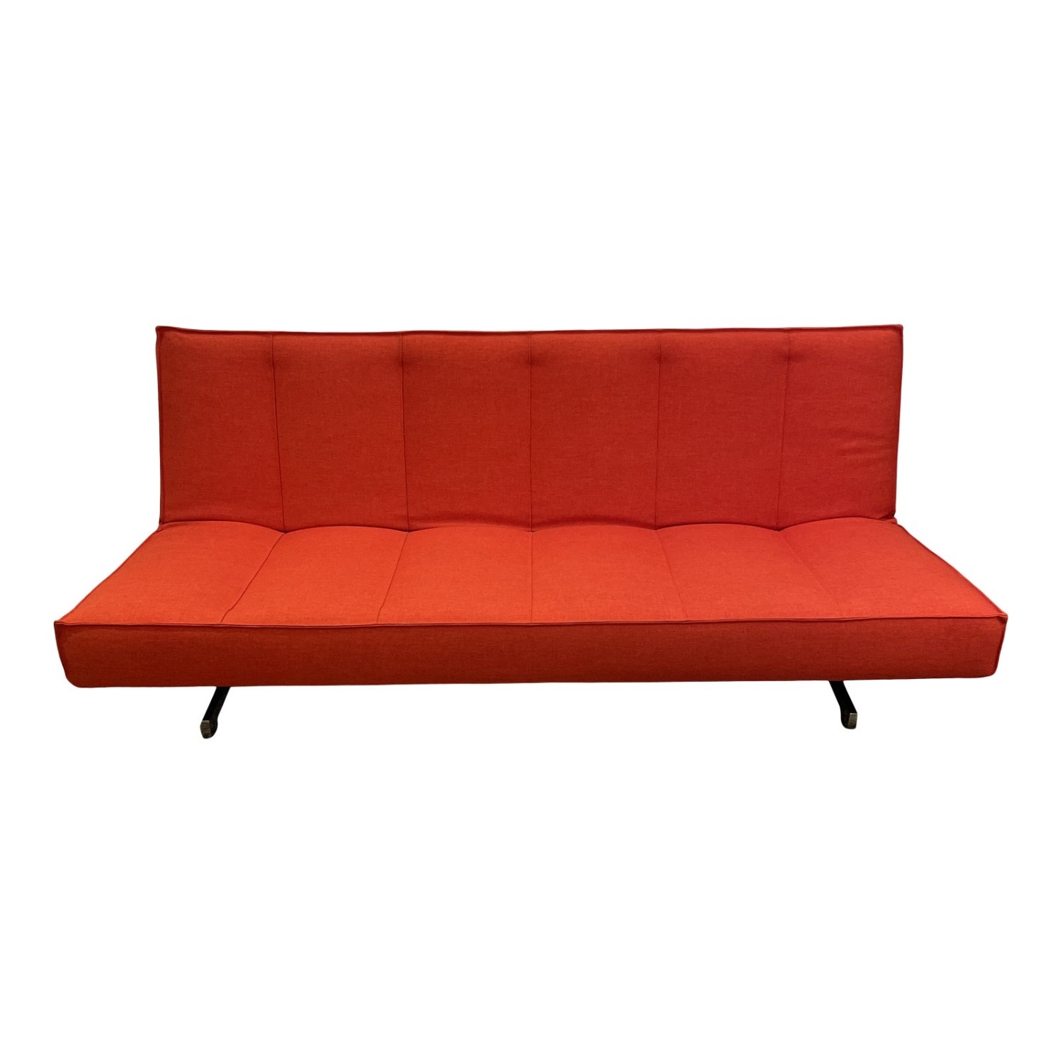 CB2 Flex Burt Orange Sleeper Sofa/ Futon - image-1