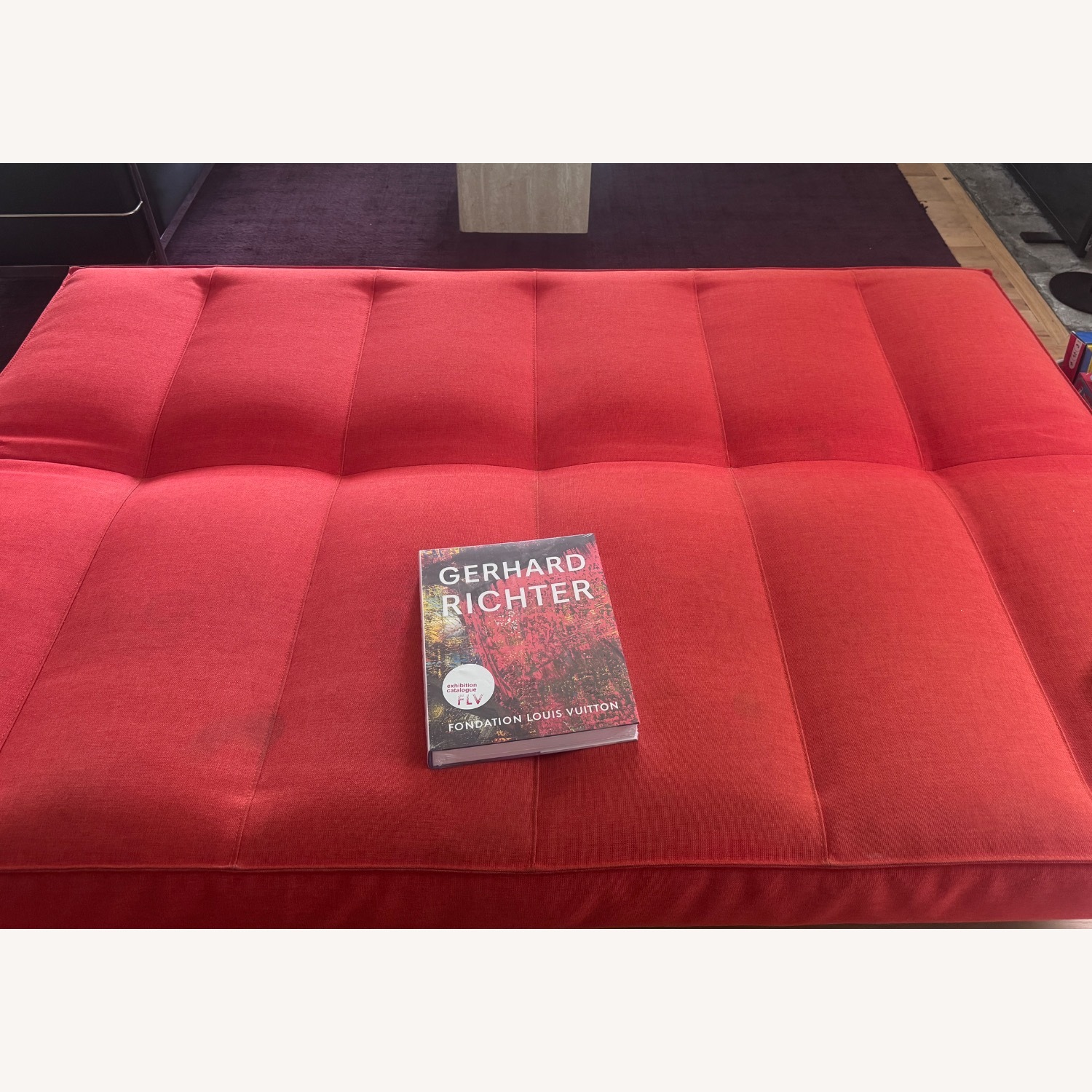 CB2 Flex Burt Orange Sleeper Sofa/ Futon - image-3