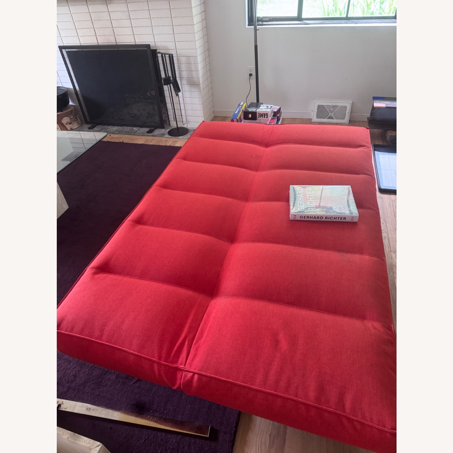 CB2 Flex Burt Orange Sleeper Sofa/ Futon - image-2