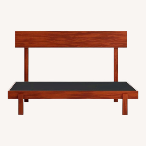 Used Charles P. Rogers Dark Brown Wood Queen Bed for sale on AptDeco