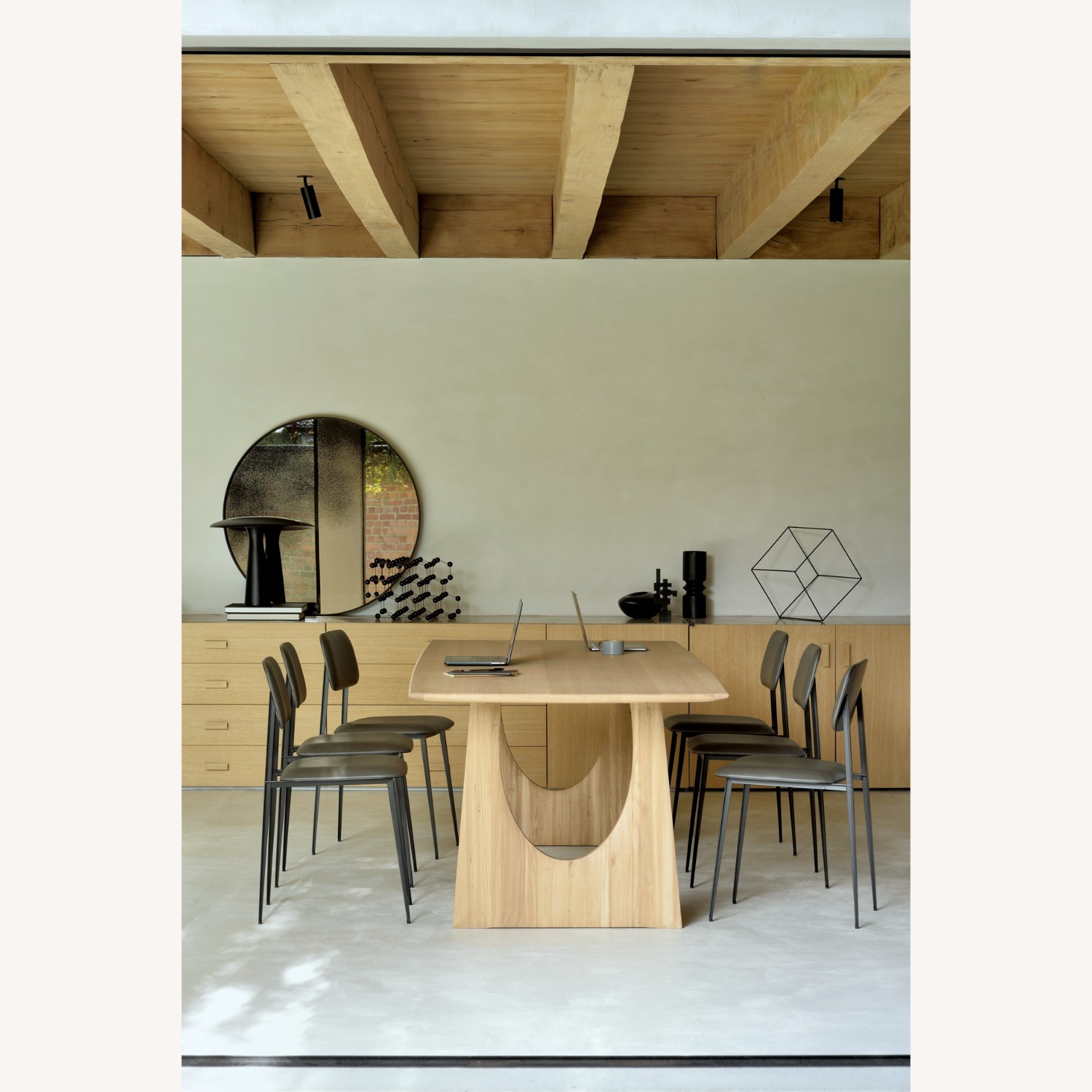Ethnicraft Geometric Oak Dining Table - image-8