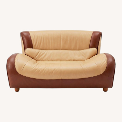 Used  La Linea Leather Loveseat for sale on AptDeco