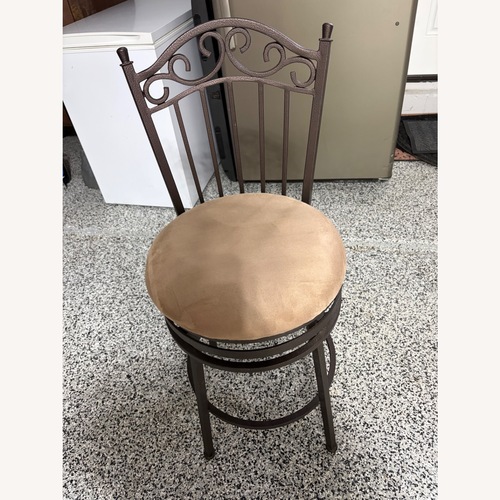 Used Dark Brown Suede Stools for sale on AptDeco