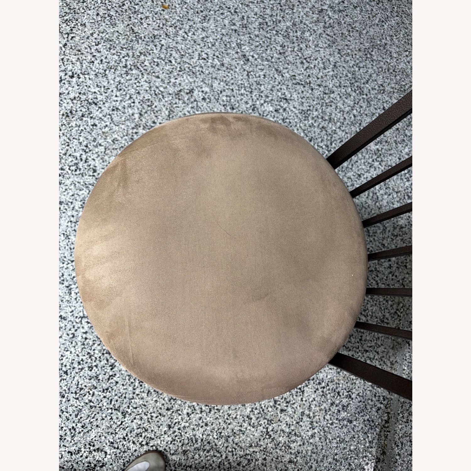 Dark Brown Suede Stools - image-3