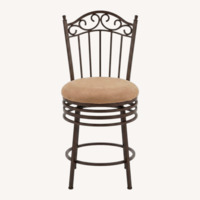 Dark Brown Suede Stools